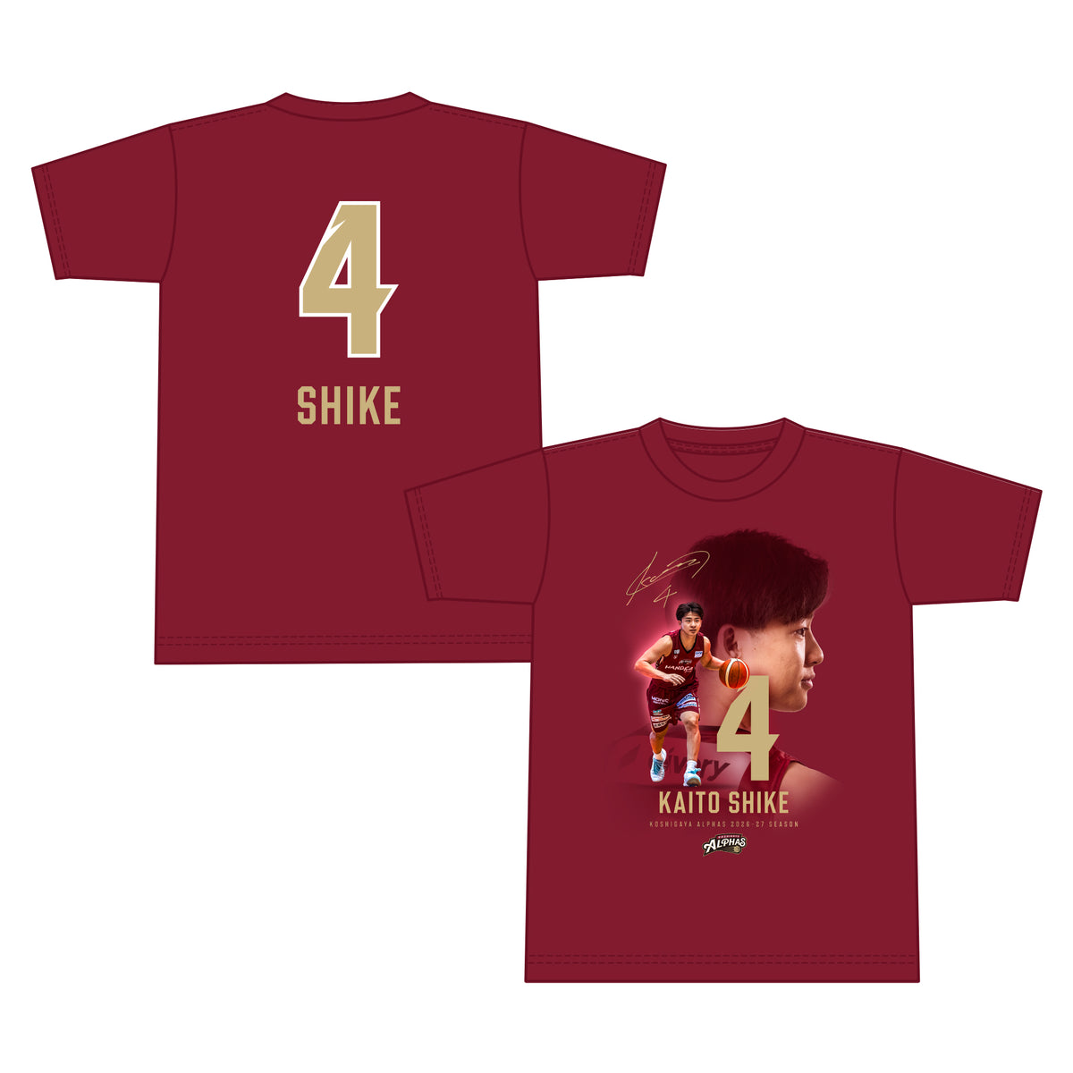 【26プレーヤーズコレクション 受注販売】#4 四家魁人 フォトTシャツ