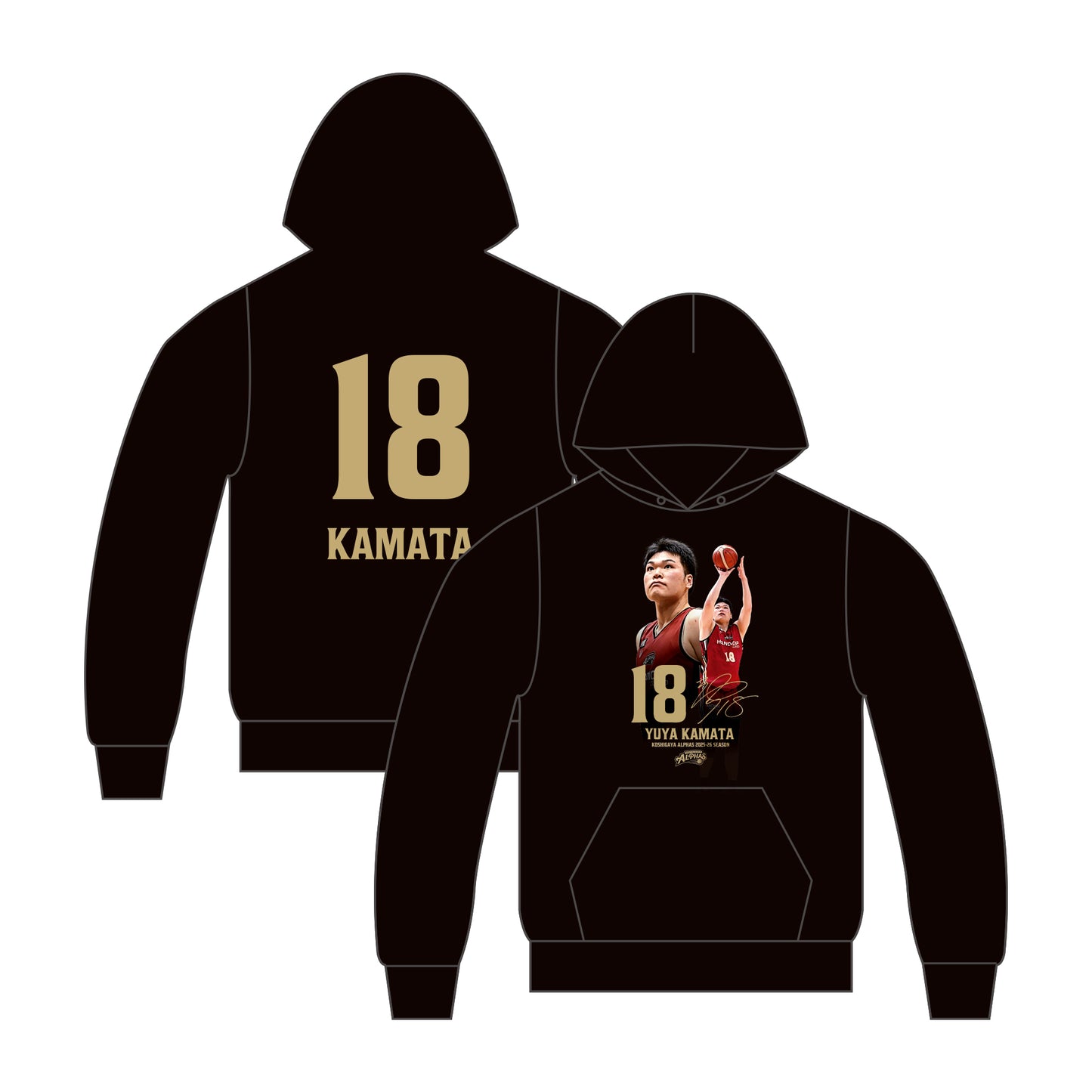 【プレーヤーズコレクション 受注販売】#18 鎌田裕也 フォトパーカー